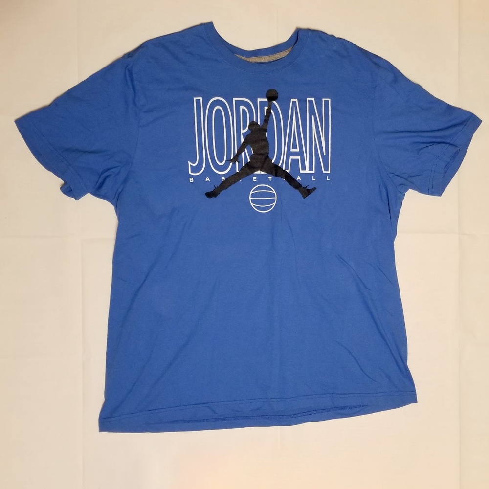 Blue Air Jordan Basketball Tshirt Size XXL